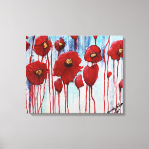 Poppies in Winter Canvas Print