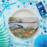 Poppies, Isles of Shoals, Paper Plate<br><div class="desc">Childe Hassam's famous painting,  Poppies,  Isles of Shoals,  1891.</div>