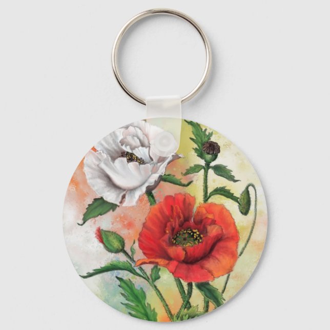 Poppies Keychain (Front)