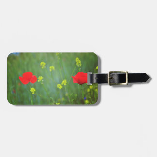 Poppies Luggage Tag