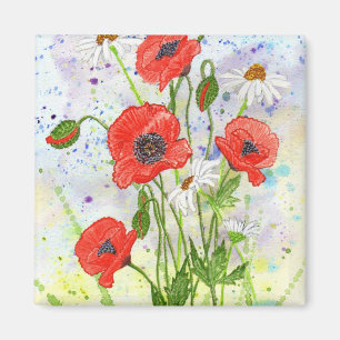 'Poppies' Magnet