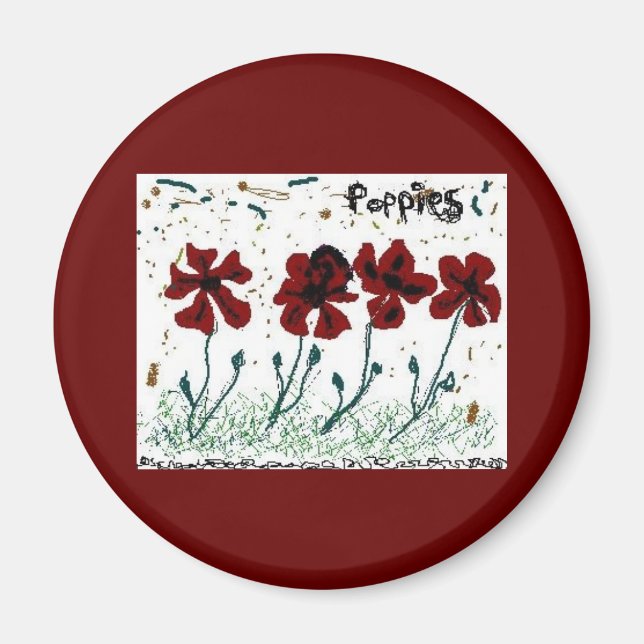 Poppies Magnet (Front)