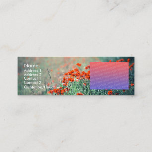 Poppies mini business card