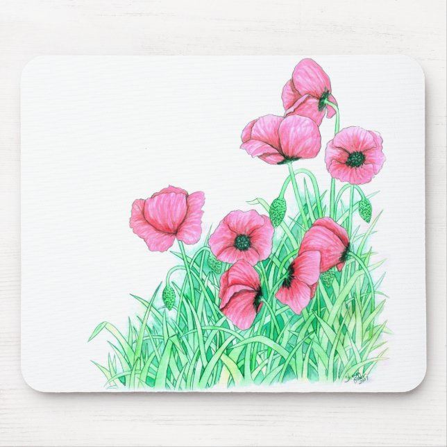poppies mouse pad (Front)