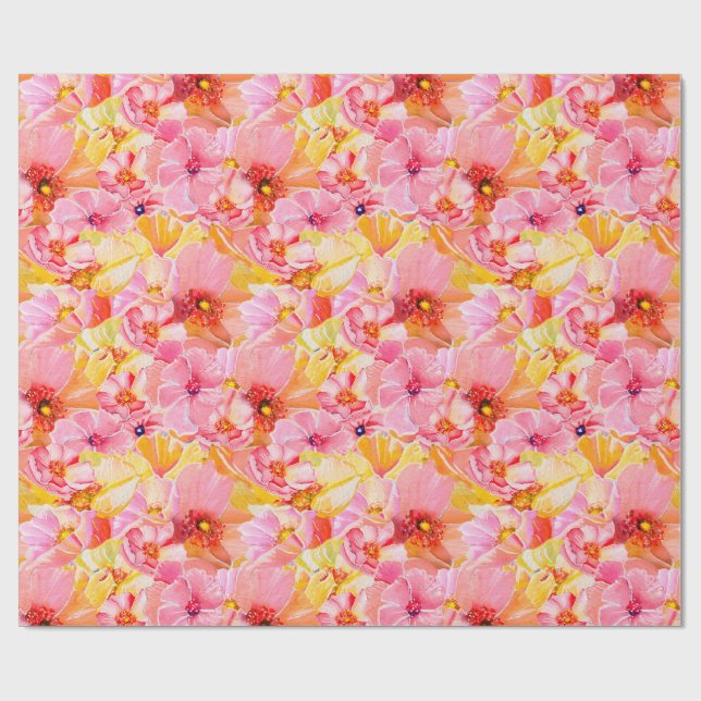 Poppies on Poppies Wrapping Paper (Flat)