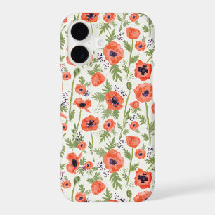 Poppies Orange Floral Pattern