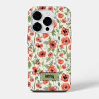 Poppies Orange Floral Pattern