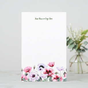 Poppies Personalised Stationery