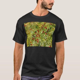 Poppies Pointillism Style Abstract Art T-Shirt