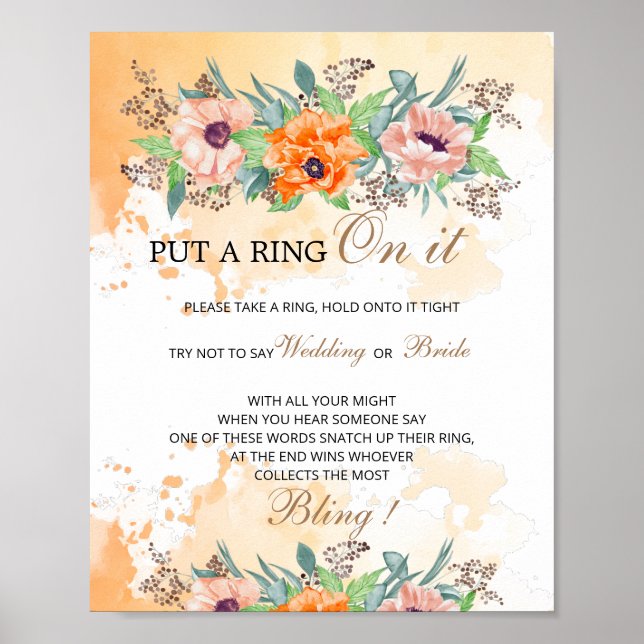 Poppies put a ring on it game  poster (Front)