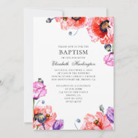 Poppies. Red garden flowers. Summer floral baptism
