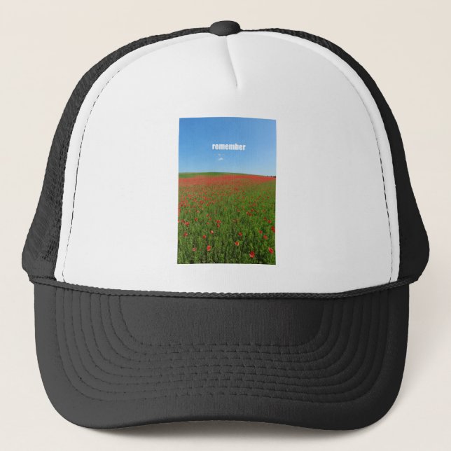 Poppies remember trucker hat (Front)