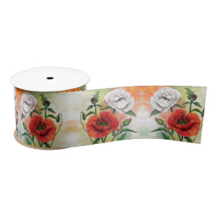 Poppies Ribbon Gift Satin Ribbon