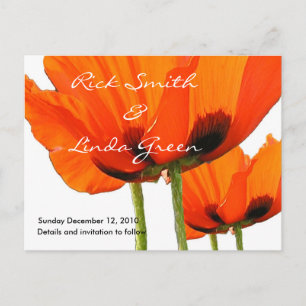 Poppies ! Save the Date Announcement Postcard