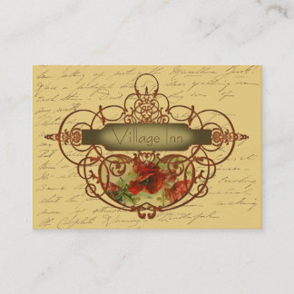 Poppies & Scrolls Steampunk Design Business Card