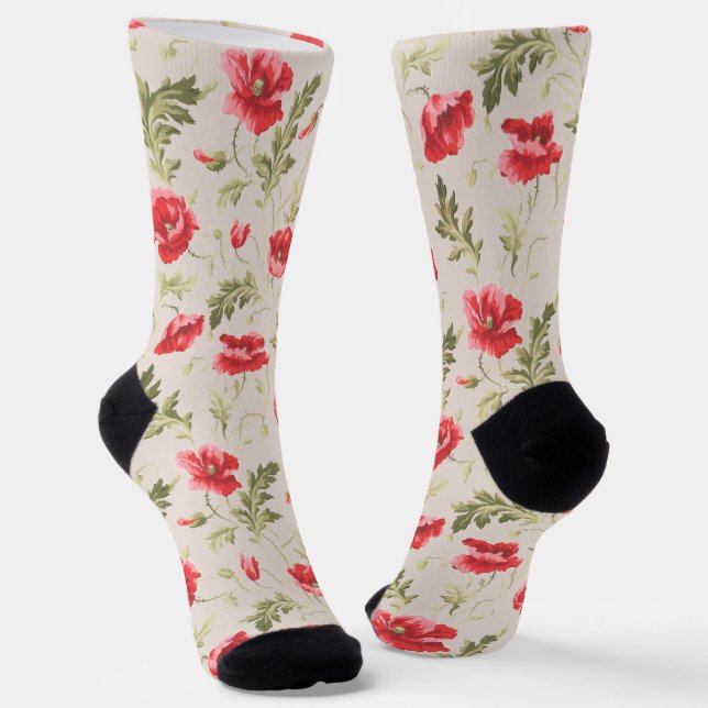 Poppies Socks (Angled)