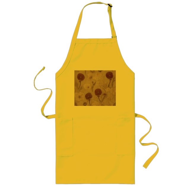 poppies symbolizing the decline of civilization long apron (Front)