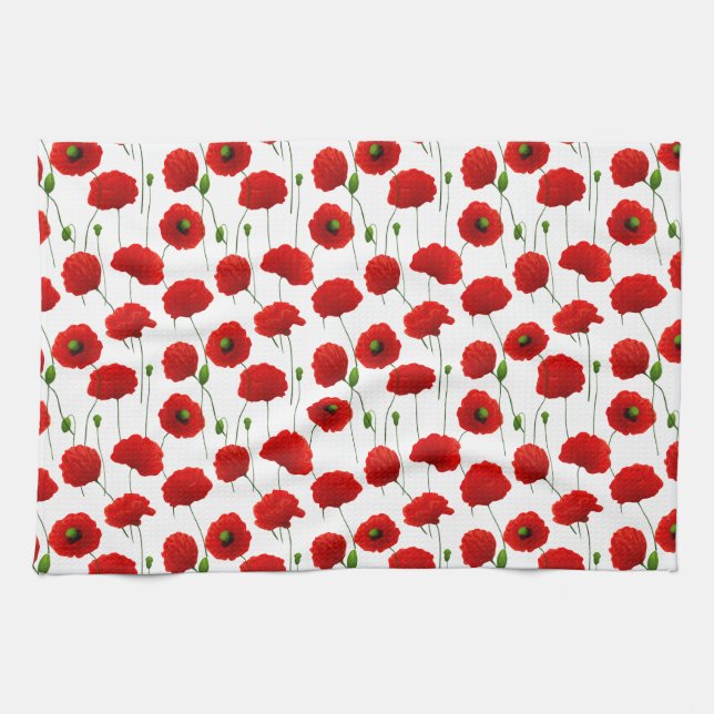 Poppies Tea Towel (Horizontal)
