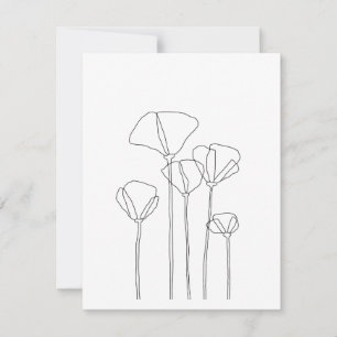 Poppies thank you card
