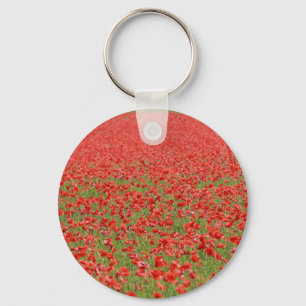 Poppies - thousands! key ring