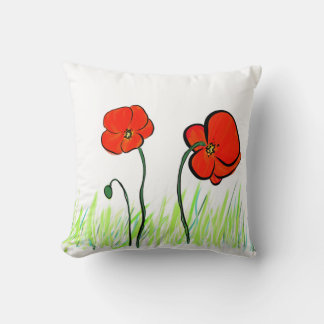 Poppies! Throw Pillow