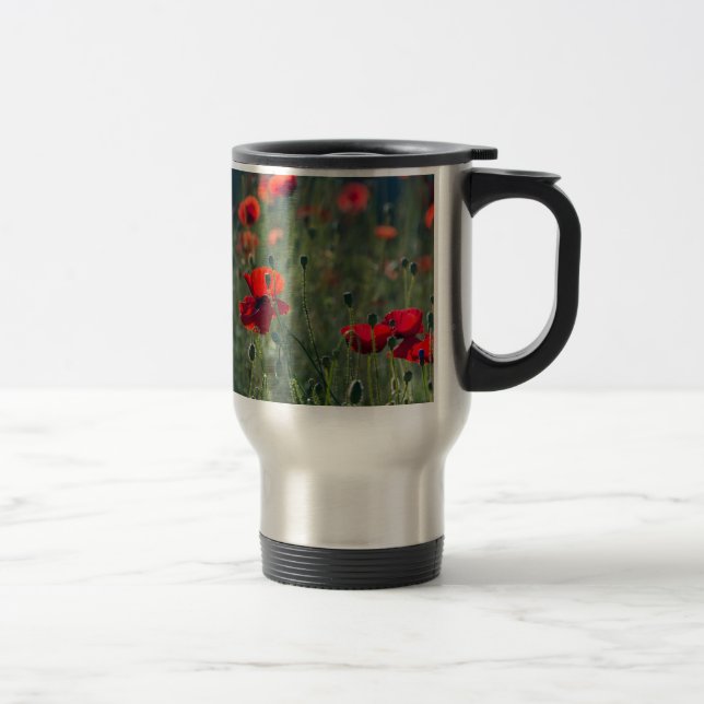 Poppies Travel Mug (Right)