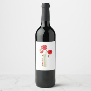 Poppies Wine Label
