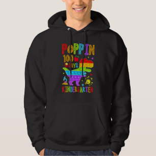 Poppin 100 Days Kindergarten Nursery School Dinosa Hoodie