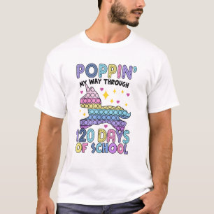 Poppin' 120 Days Of School Unicorn Pop It Happy 12 T-Shirt