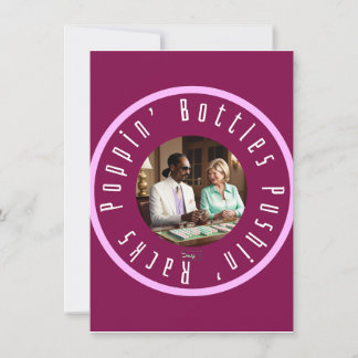 Poppin Bottles and Pushin Racks Mahj Martha& Snoop Holiday Card