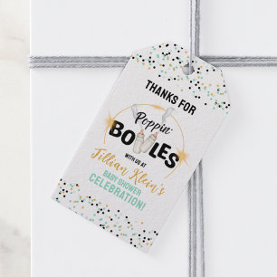 Poppin' Bottles Baby Shower Favour Tags