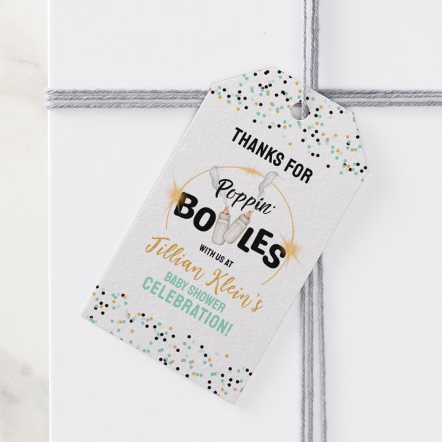 Poppin' Bottles Baby Shower Favour Tags (Creator Uploaded)