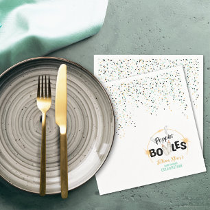 Poppin' Bottles Baby Shower Napkin
