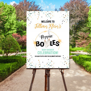 Poppin' Bottles Baby Shower Welcome Sign
