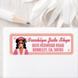 Poppin’ Bubblegum African American Pink Graduation