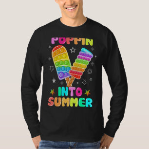 Poppin Into Summer Colourful Ice Cream Pop It T-Shirt