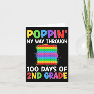 Poppin My Way Through 100 Days Of School 2nd Grade Card