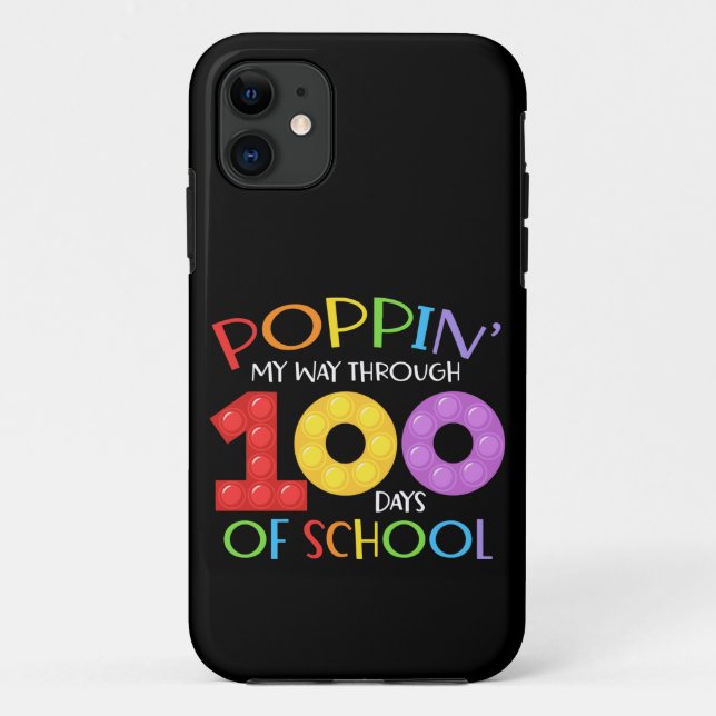 Poppin my way through 100 days of school Case-Mate iPhone case (Back)