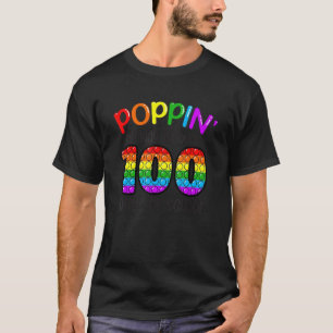 Poppin' My Way Through 100 Days Of School Happy 10 T-Shirt