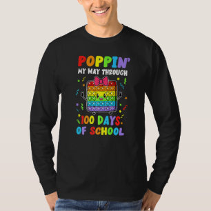 Poppin My Way Through 100 Days of School Kids 100t T-Shirt