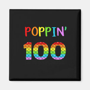 Poppin My Way Through 100 Days Of School  Magnet