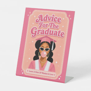 Poppin’ Out With Honours Advice Graduate Pedestal Sign
