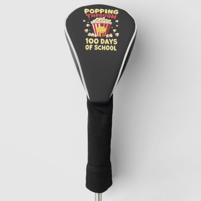 Popping 100 Days of School Golf Head Cover (Front)