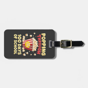Popping 100 Days of School Luggage Tag