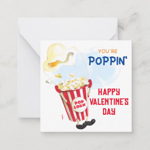 Popping By Popcorn Classroom Valentine Card