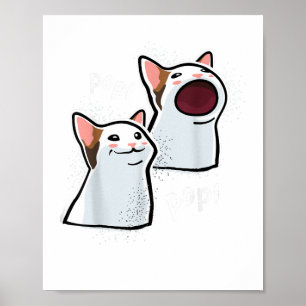 Popping Cat Meme Pop Cat funny PopCat Poster