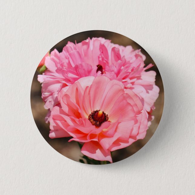 Popping in Pink  6 Cm Round Badge (Front)