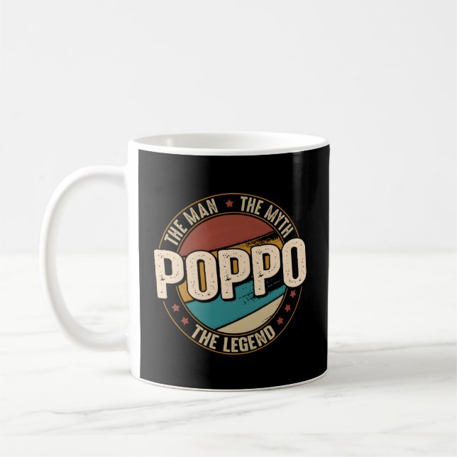 Poppo Myth Legend Fathers Day Poppo Coffee Mug (Left)