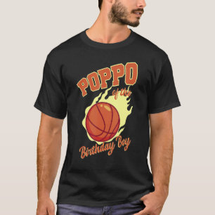 Poppo Of The Birthday Boy Basketball Family Bday P T-Shirt