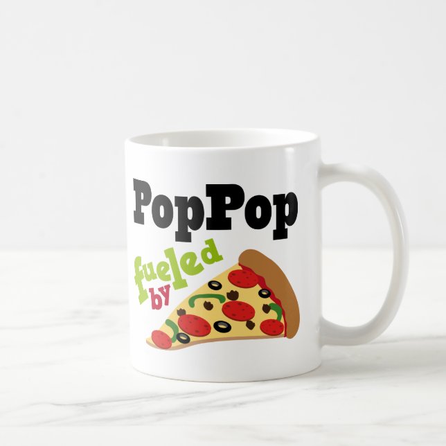 Poppop (Funny) Pizza Coffee Mug (Right)